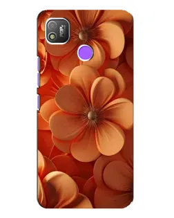 Чехол для TECNO POP 4 с картинкой «Оранжевый макро цветок»