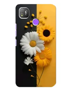 Чехол для TECNO POP 4 с картинкой «Подсолнух и ромашка»