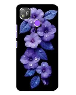 Чехол для TECNO POP 4 с картинкой «Фиолетовые цветы с росою» Чехол для TECNO POP 4 с картинкой «Фиолетовые цветы с росою»