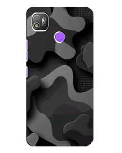 Чехол для TECNO POP 4 с картинкой «Темный абстрактный камуфляж»