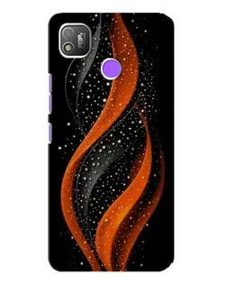 Чехол для TECNO POP 4 с картинкой «Огненная звездная волна»