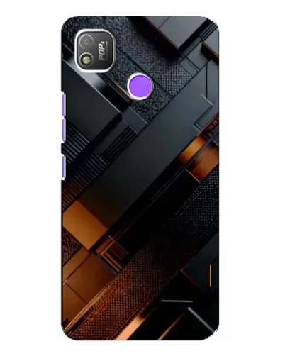 Чехол для TECNO POP 4 с картинкой «Черные геометрические блоки» Чехол для TECNO POP 4 с картинкой «Черные геометрические блоки»