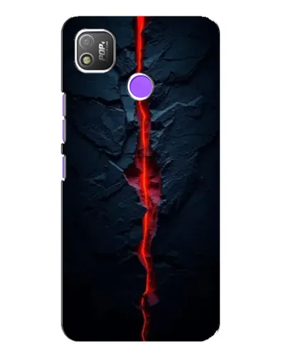 Чехол для TECNO POP 4 с картинкой «Kрасная лавовая трещина» Чехол для TECNO POP 4 с картинкой «Kрасная лавовая трещина»