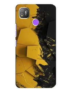 Чехол для TECNO POP 4 с картинкой «Золотые осколки геометрии»