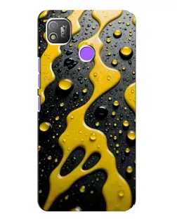 Чехол для TECNO POP 4 с картинкой «Жидкое желтое золото»