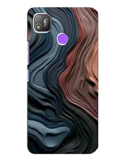 Чехол для TECNO POP 4 с картинкой «Цветные волны каньона»