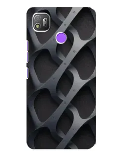 Чехол для TECNO POP 4 с картинкой «Объемное серое плетение»