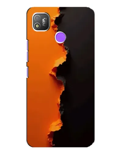 Чехол для TECNO POP 4 с картинкой «Оранжевый разлом» Чехол для TECNO POP 4 с картинкой «Оранжевый разлом»