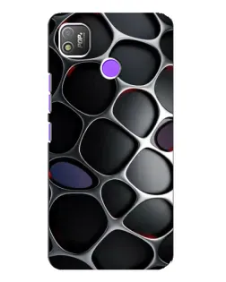 Чехол для TECNO POP 4 с картинкой «Объемная темная решетка»