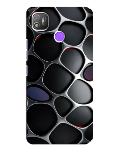 Чехол для TECNO POP 4 с картинкой «Объемная темная решетка» Чехол для TECNO POP 4 с картинкой «Объемная темная решетка»