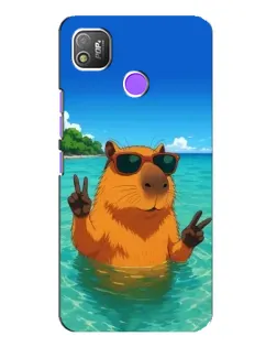 Чехол для TECNO POP 4 с картинкой «Морская капибара»