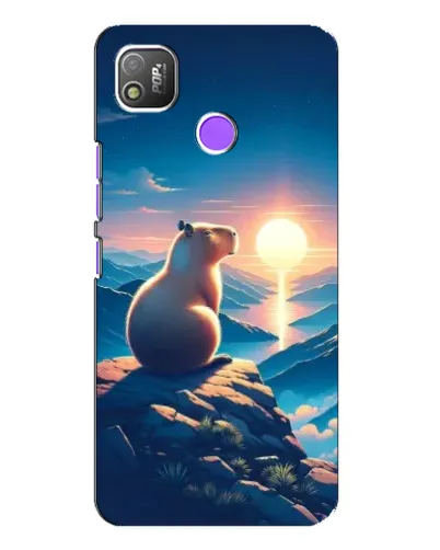 Чехол для TECNO POP 4 с картинкой «Закат солнца с капибарой» Чехол для TECNO POP 4 с картинкой «Закат солнца с капибарой»