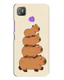Чехол для TECNO POP 4 с картинкой «Башня из капибар»