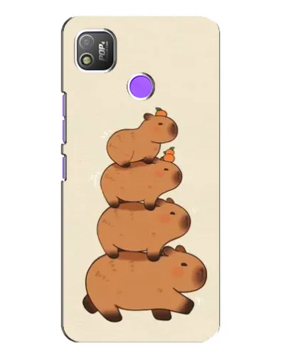 Чехол для TECNO POP 4 с картинкой «Башня из капибар» Чехол для TECNO POP 4 с картинкой «Башня из капибар»