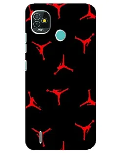Чехол для TECNO Pop 5 (BD2p) с картинкой «Jordan Red Pattern»