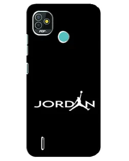Чехол для TECNO Pop 5 (BD2p) с картинкой «Jordan White Logo»