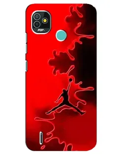 Чехол для TECNO Pop 5 (BD2p) с картинкой «Jordan Red Smoke»