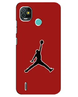Чехол для TECNO Pop 5 (BD2p) с картинкой «Jordan Red Back»