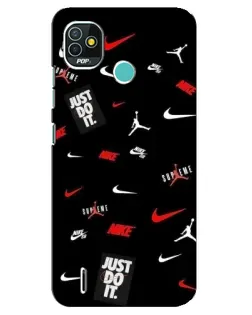Чехол для TECNO Pop 5 (BD2p) с картинкой «Nike Mix Pattern»