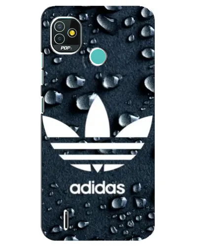 Чехол для TECNO Pop 5 (BD2p) с картинкой «Adidas Trefoil Blue»