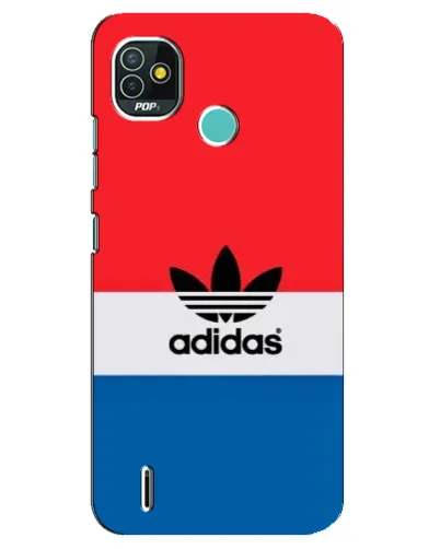 Чехол для TECNO Pop 5 (BD2p) с картинкой «Ретро блоки Adidas»