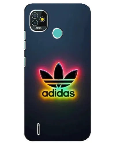 Чехол для TECNO Pop 5 (BD2p) с картинкой «Неоновый Adidas»