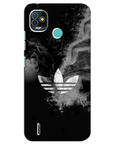 Чехол для TECNO Pop 5 (BD2p) с картинкой «Абстрактный дым Adidas»