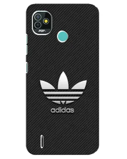 Чехол для TECNO Pop 5 (BD2p) с картинкой «Adidas Карбоновая текстура»