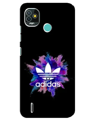 Чехол для TECNO Pop 5 (BD2p) с картинкой «Взрыв красок Adidas»