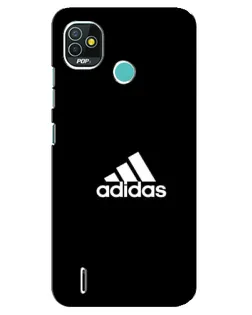 Чехол для TECNO Pop 5 (BD2p) с картинкой «Черная классика Adidas»