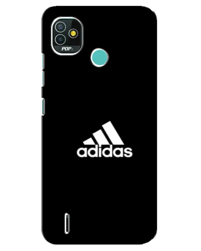 Чехол для TECNO Pop 5 (BD2p) с картинкой «Черная классика Adidas»