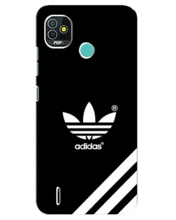 Чехол для TECNO Pop 5 (BD2p) с картинкой «Adidas с диагональными полосами»