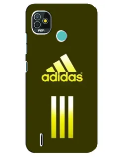 Чехол для TECNO Pop 5 (BD2p) с картинкой «Оливковый градиент Adidas»