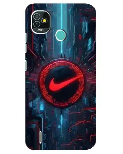 Чехол для TECNO Pop 5 (BD2p) с картинкой «Техногенный стиль Nike»