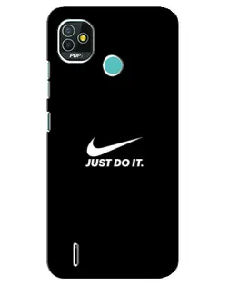 Чехол для TECNO Pop 5 (BD2p) с картинкой «Минимализм от Nike»
