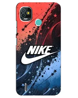 Чехол для TECNO Pop 5 (BD2p) с картинкой «Градиентный принт Найк»