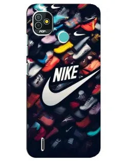 Чехол для TECNO Pop 5 (BD2p) с картинкой «Коллекция кроссовок Nike»