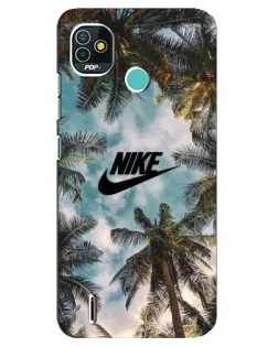 Чохол для TECNO Pop 5 (BD2p) з картинкою «Тропічний принт Nike»