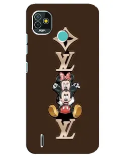 Чехол для TECNO Pop 5 (BD2p) с картинкой «LV и Микки Маус»