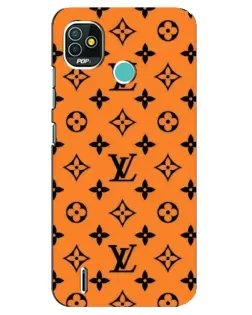Чехол для TECNO Pop 5 (BD2p) с картинкой «Оранжевый стиль LV»