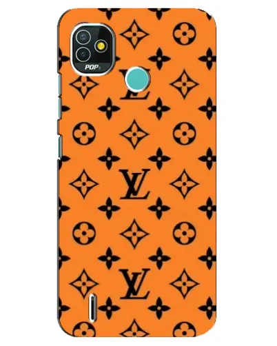 Чехол для TECNO Pop 5 (BD2p) с картинкой «Оранжевый стиль LV»
