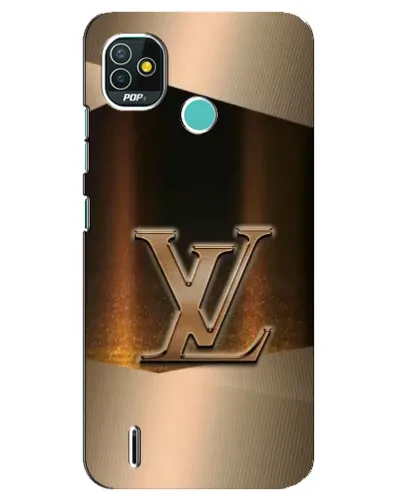 Чехол для TECNO Pop 5 (BD2p) с картинкой «LV — золотое сияние»