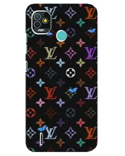 Чехол для TECNO Pop 5 (BD2p) с картинкой «Цветная монограмма LV»