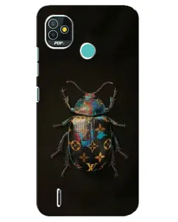 Чехол для TECNO Pop 5 (BD2p) с картинкой «LV — мраморный принт»
