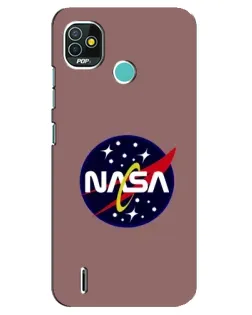 Чехол для TECNO Pop 5 (BD2p) с картинкой «NASA — ретро космос»