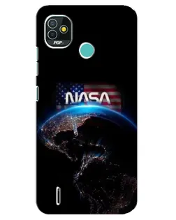 Чехол для TECNO Pop 5 (BD2p) с картинкой «Земля из космоса NASA»