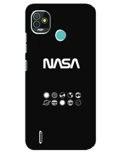 Чехол для TECNO Pop 5 (BD2p) с картинкой «NASA — технический принт»
