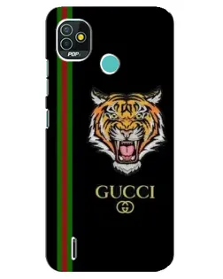 Чехол для TECNO Pop 5 (BD2p) с картинкой «Тигр Gucci»