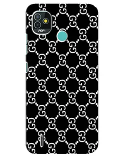 Чехол для TECNO Pop 5 (BD2p) с картинкой «Gucci — сетчатый паттерн»