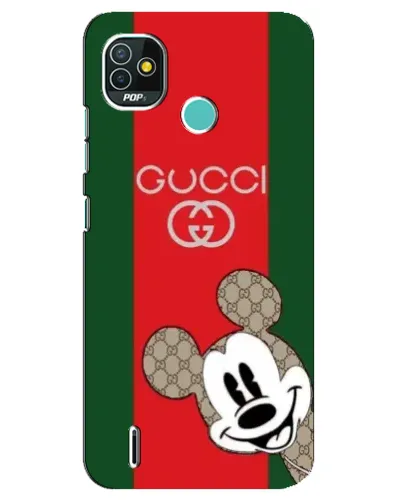 Чехол для TECNO Pop 5 (BD2p) с картинкой «Gucci — полосы и Микки» Чехол для TECNO Pop 5 (BD2p) с картинкой «Gucci — полосы и Микки»